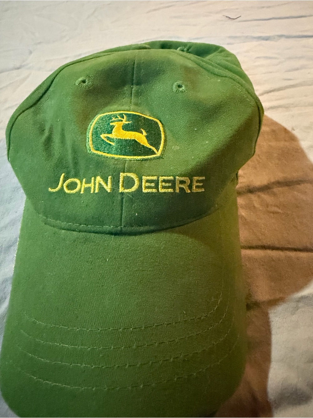 John Deere Green and Yellow Embroidered Logo Cap